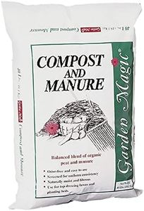 Michigan Peat 40 Pound Garden Magic Compost and Manure with Odor Free Blend and Naturally Moist and Fibrous for Lawn and Garden