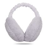 Draftor Women Earmuffs,Winter Ear Muffs Adjustable Faux Fur Ear Warmer Warm Windproof Plush Earmuffs Foldable For Men Girl Festival