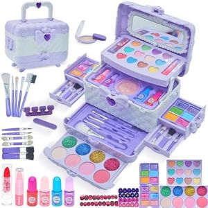 Little Girls Makeup Kit Christmas Birthday Gift Toys for Girl 4 5 6 7 8 9 10 Year Old