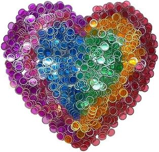 Magnetic Bingo Chips - Metal Edge - 100pcs - 3/4" - Available in 7 Colors in A Reusable Bag, Unisex, Assorted