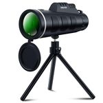 Sounce 40X60 HD Monocular with Built-in Compass – High Power 40X Magnification Zoom Scope for Adults & Children, Compact Outdoor Gadget for Bird Watching, Wildlife, Sports, Hiking