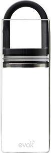 Prepara Best PREMIUM Airtight Storage Container for Coffee Beans, Tea and Dry Goods - EVAK - Innovation that Works by, Glass and Stainless, Soft Touch Black Handle, Large -