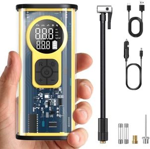 Vogma Mini Electric Bike Tire Pump, 150psi Fast Inflate Tiny Bike Pump with Guage, 150PSI Electric Bike Air Pump, Suitable for Road Bike, Mountain Bike, E-Bike, City Bike,Car，Ball.