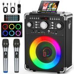 Karaoke Machine with 2 Microphones for Adults and Kids,Portable Party Karaoke Speaker with Lights, Bluetooth Speakers for Home Party, Gatherings, The Best Gift for All