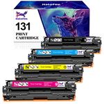 HaloFox Compatible Toner Cartridge Replacement for Canon 131 131H imageClass MF624Cw MF628Cw MF8280Cw LBP7100Cw MF8230Cn MF8080Cw for HP 131A 131X Printer (Black, Cyan, Yellow, Magenta, 4-Pack)