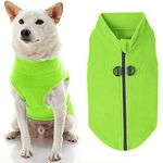 Gooby Zip Up Fleece Vest - Lime, Small