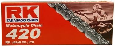 RK Racing Chain M420-138 (420 Series) 138-Links Standard Non O-Ring Chain with Connecting Link