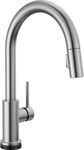 Delta Faucet Trinsic Touch Kitchen Faucet Brushed Nickel, Kitchen Faucets with Pull Down Sprayer, Kitchen Sink Faucet, Touch Faucet for Kitchen Sink, Touch2O Technology, Arctic Stainless 9159T-AR-DST