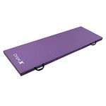 Dripex Folding Gymnastics Exercise Mat - 6FT/8FT Home Gym Mats with Carry Strap 5cm(2’’) Thick Foam Nonslip Soft PU Leather for Yoga/Tumbling/Camping/Pilates/Martial Arts Training/Floor Workout