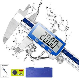 Qfun Digital Caliper, 0-6inch Caliper Measuring Tool Extreme Accuracy IP54 Waterproof Electronic Vernier Caliper Stainless Steel Digital Micrometer with Extra Large LCD Screen
