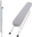 Leifheit 57 cm Extra Long, w 10.5 x h 8.5 cm, Folds Flat, White, Extra Long Sleeve Board, for Perfect Sleeve Ironing