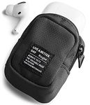 Ringke Mini Pouch [Block] Nylon Carrying Pouch Small Bag for AirPods, Galaxy Buds, Earphones, Cards, ID - Black