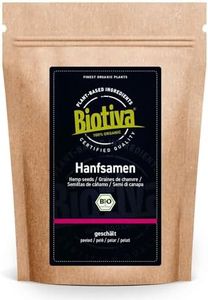 Semi di canapa pelati bio 1kg | confezione valore 1000g | Senza glutine, soia e lattosio | Imbottigliato in Germania | Biotiva