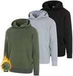 PURE CHAMP 3 Pack Fleece Hoodies for Men Long Sleeve Essentials Hoodie Cotton Active Athletic Workout Sweatshirts for Men