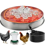 H&G lifestyles Chicken Water Heater Base for Winter, Heater Base for Metal Plastic Poultry Waterer, Heated Chicken Waterer, 13 Inches Stainless Steel Heating Base for Water Freeze Protection