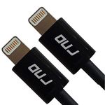 RND 2x Apple Certified Lightning to USB 1.5FT Cable for iPhone (10/X/8/8 Plus/7/7 Plus/6/6 Plus/6S/6S Plus/5) iPad (Pro/Air/Mini) iPod Data Sync and Charge Cable (1.5 feet/.5 Meter/Black) 2-Pack