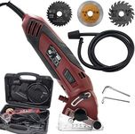 Multifunction Mini Circular Saw Machine Set, 400W High Powered Circular Saw Machine, Professional Compact Circular Saw with 3 Carbide Tipped Blade and Tool Box, for Cut Drywall,Tile, Metal…