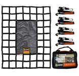 Gladiator Cargo Gear - SafetyWeb Cargo Net - Heavy Duty, Truck Bed Organizer- Bed Cover-tie Down-Adjustable- Camping- Small (SSW-100) 4.75' x 6'