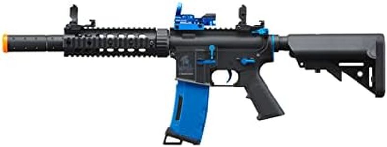 Lancer Tactical Gen 2 M4 SD Blue Carbine Combo Airsoft AEG Rifle with Red Dot Sight (9.6v Nimh Battery, Charger, 1000 Rounds 0.20g BBS Included)