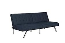 DHP Emily Convertible Futon, Navy Blue Linen