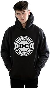 DC Comics Men's DC Originals Logo Hoodie XX-Large Black