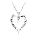 YOUGANNA Heart Thorn Necklace 925 S