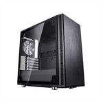 Fractal Design Define Mini C - Mini Tower Computer Case - mATX - Optimized For High Airflow And - 2x Fractal Design Dynamic X2 GP-12 120mm Silent Fans included - PSU Shroud - Tempered Glass - Black