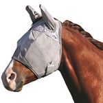 Cashel Crusader Horse Fly Mask with Ears, Grey, Draft