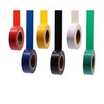 SoundOriginal Electrical Tape Colors 6 Pack 0.7-Inch by 30 Feet, Voltage Level 600V Dustproof, Adhesive for General Home Vehicle Auto Car Power Circuit Wiring Multicolor