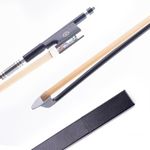 AMZZ Carbon Fiber Violin Bow 4/4 Full Size Lightweight Fiddle Bow with Deep & Powerful Tone for Advance Level Violins [Carbon Bow 4/4]
