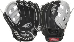 (Right Hand Throw, 11 inch, Black/Gray) - Rawlings Sure Catch 28cm Youth Baseball Glove: SC110BGH SC110BGH