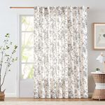 jinchan Linen Floral Curtains Extra