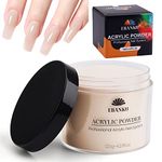 120g/4.23oz Nude Acrylic Powder, EBANKU Acrylic Powder Large Capacity Professional Acrylic Nail Powder for Nail Acrylic Extension, Nail Carving, Long-Lasting, No Nail Lamp Needed