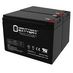 Mighty Max Battery 12V 10AH Battery for Electric Scooter Schwinn S180 / Mongoose - 2 Pack