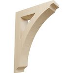 Ekena Millwork BKTW01X06X09THRW 1 3/4" W X 6 1/2" D X 9" H Small Thornton Wood Bracket, Rubber Wood