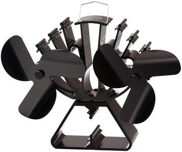 VODA Newly Designed Wood Stove Fan Heat Powered Fans with 2 Motors Larger Air Flow Fireplace Fan for Wood Burning/Log Burner Fireplace Perfect for Large Rooms