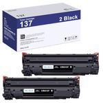 HALLOLUX 137 Black Toner Cartridge 2 Pack for Canon 137 Toner 9435B001AA High Yield New Chip Compatible for Canon Imageclass MF217w MF216n MF236n MF244dw MF240 MF247dw MF249dw MF229dw Laser Printer