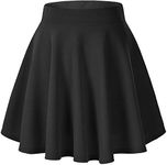 RICHIROBINS Girls Kids Skater Skirts with Attached Inner Shorts (11 Year - 12 Year Size) Black