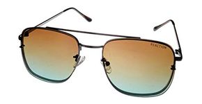 Kenneth Cole Reaction Mens Satin Gunmetal Rimless Front Mount Sunglass, Gradient Lens KC1399. 8F