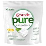 Cascade Pure Essentials Actionpacs, Dishwashing Detergent, Lemon Essence, 16Count, 8.4 Oz