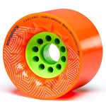 Orangatang Caguama 85 mm 80a Downhill Longboard Skateboard Cruising Wheels w/Loaded Jehu V2 Bearings (Orange, Set of 4)