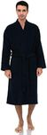 TowelSelections Turkish Terry Kimono Bathrobe - 100% Turkish Cotton Terry Cloth Bath Robe for Women and Men Made in Turkey (Navy S/M)