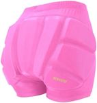 Kids Butt & Hip Padded Shorts for Skating,Youth Hip Protection Pads Figure Skating Shorts Crash Butt Pads for Tailbone & Butt (Pink, Medium)