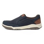 Hush Puppies Men's Fletcher Sneaker, Navy Tan, 8 UK