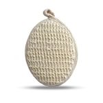 Rusabl Ramie Bath Loofah for Body Deep Cleansing and Scrubbing (Pack of 1, Oval) Reusable Exfoliating Scrub Sponge, Made of Natural Fibre, Scrubber for Unisex, Cleanses and Gently Exfoliates Skin