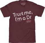 Tee Luv Men's Big and Tall Dr Pepper Shirt - Faded Trust Me I'm A Dr T-Shirt (Crimson Snow Heather) (5XLB)