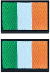 Zcketo 2 PCS Republic of Ireland Patch Irish Flag Hook and Loop Embroidered Ireland National Emblem Patch for Football Billiards Clothes Jersey Backpack Caps Vest Travel Tactical