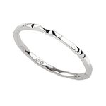 925 Sterling Silver Minimalist Hammered Textured Thin Knuckle Midi Stacking Rings