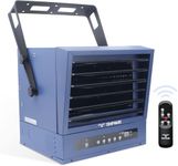 TEMPWARE Electric Garage Heater, 10,000-Watt Digital Fan-Forced Ceiling Mount Shop Heater with Full-Function Remote, 240-Volt Hardwired 12-Hour Timer, Ideal for Workshop, Blue, 10000-Watt, TW10000ER