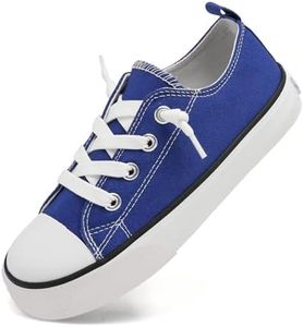 Toddler Little Kid Cushioned Canvas Shoes Slip On Sneakers Soft and Durable Blue